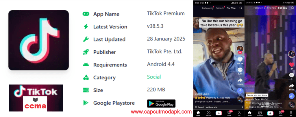 TikTok Premium MOD APK 38.5.3 (Pro Free) Download